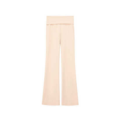 Pleated Tassel Halter Top and Flared Pants Set-Up