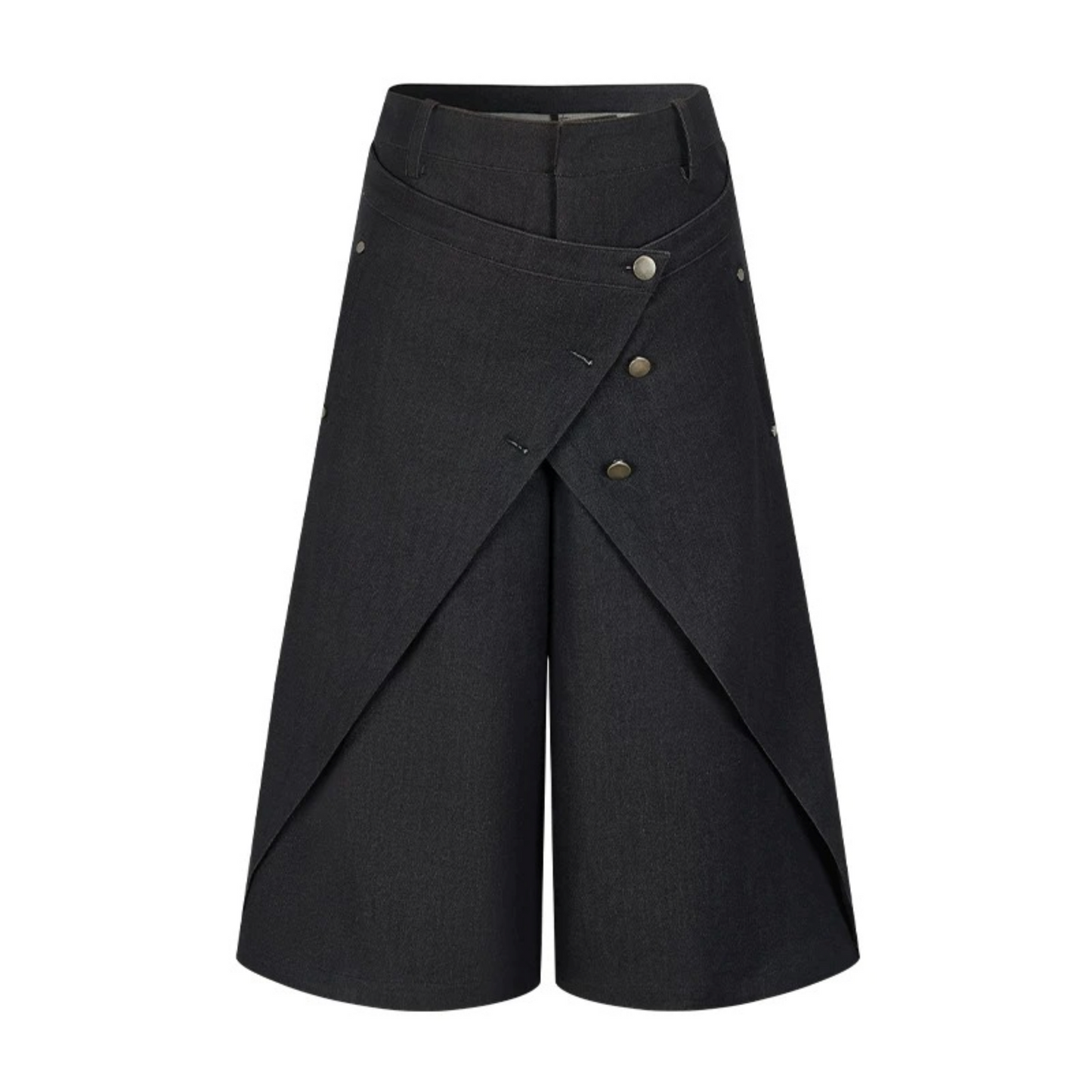 Asymmetrical Overlap Fake Two-Piece Shorts