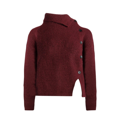 Asymmetrical Vintage Red Sweater