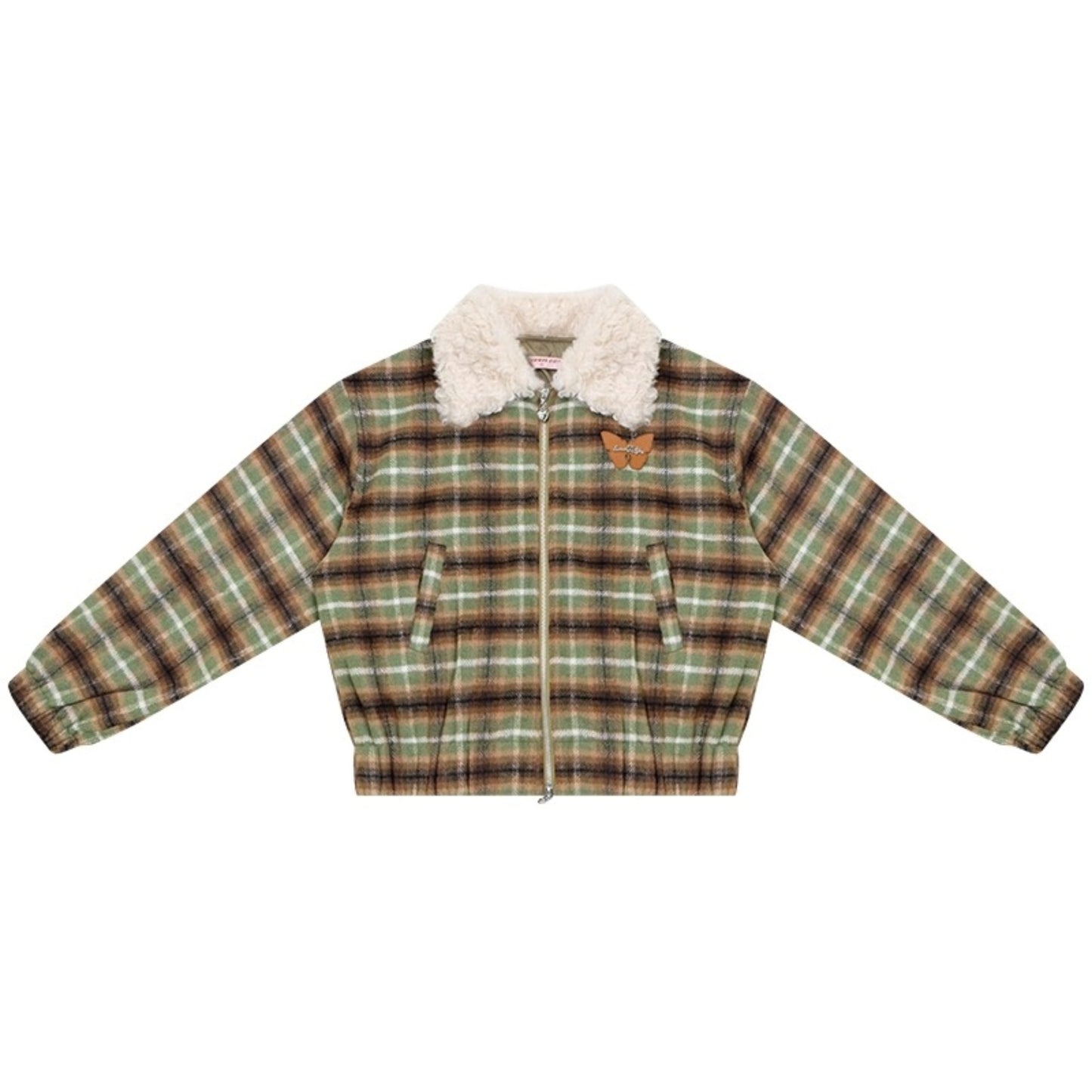 Winter Retro Green Plaid Jacket