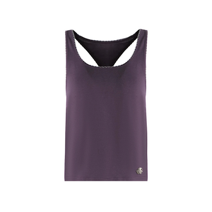 Racerback Special Embroidery Trim Tank Top