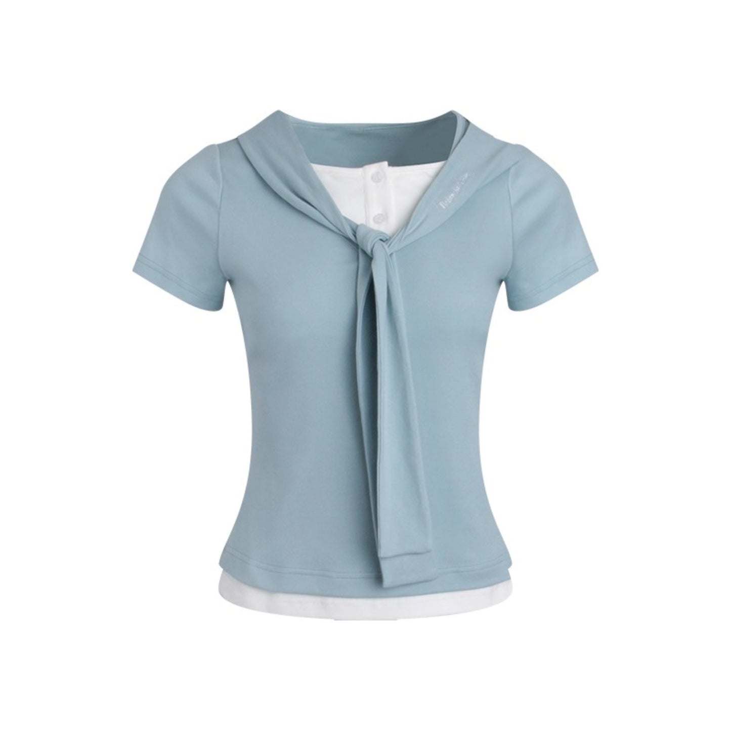 Original Detachable Navy Neck Slim Top