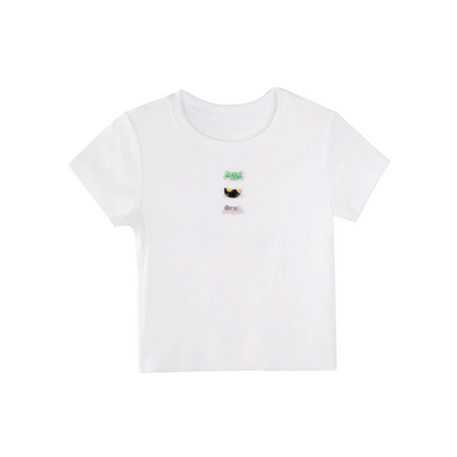 Embroidered Summer Slim Top