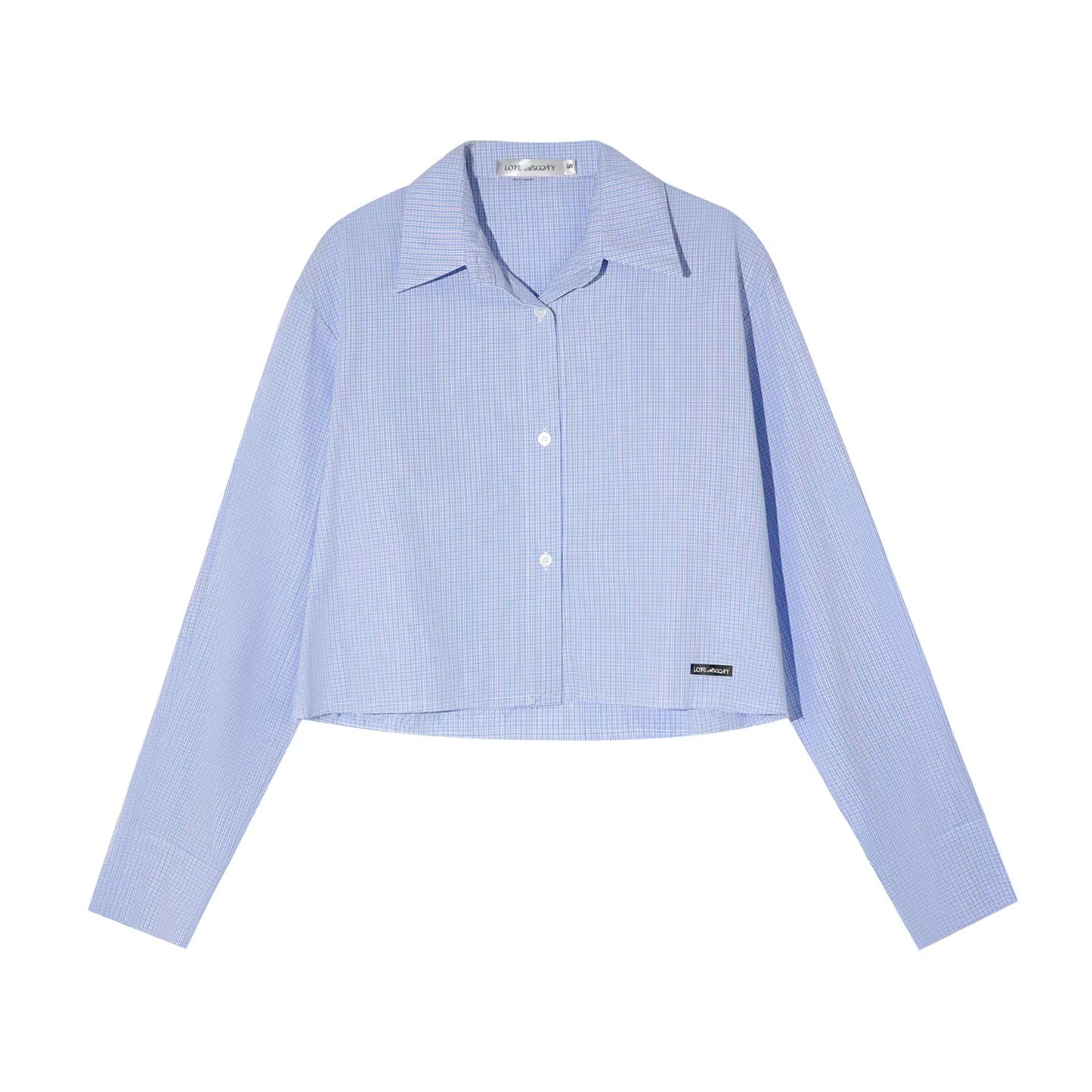 Completo camicia a quadri con orlo grezzo
