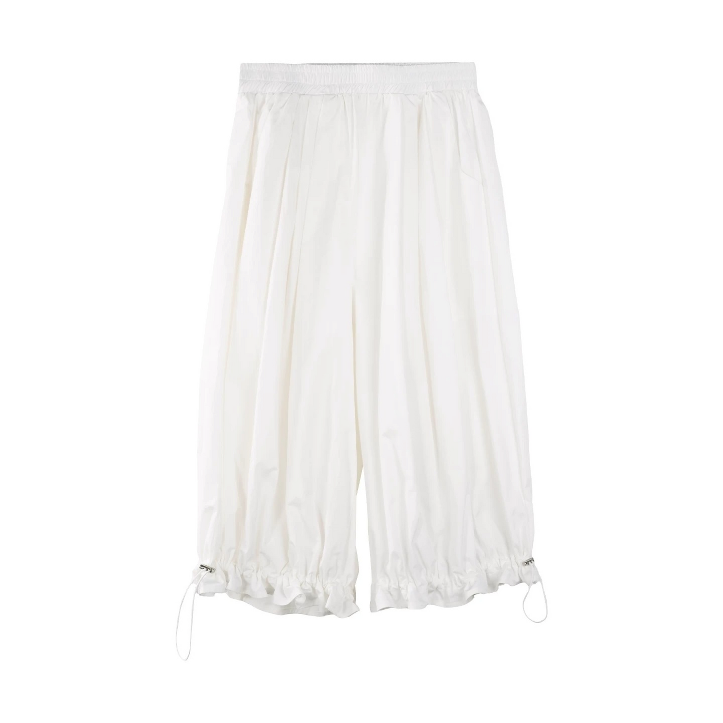 White Floral Lantern Pants
