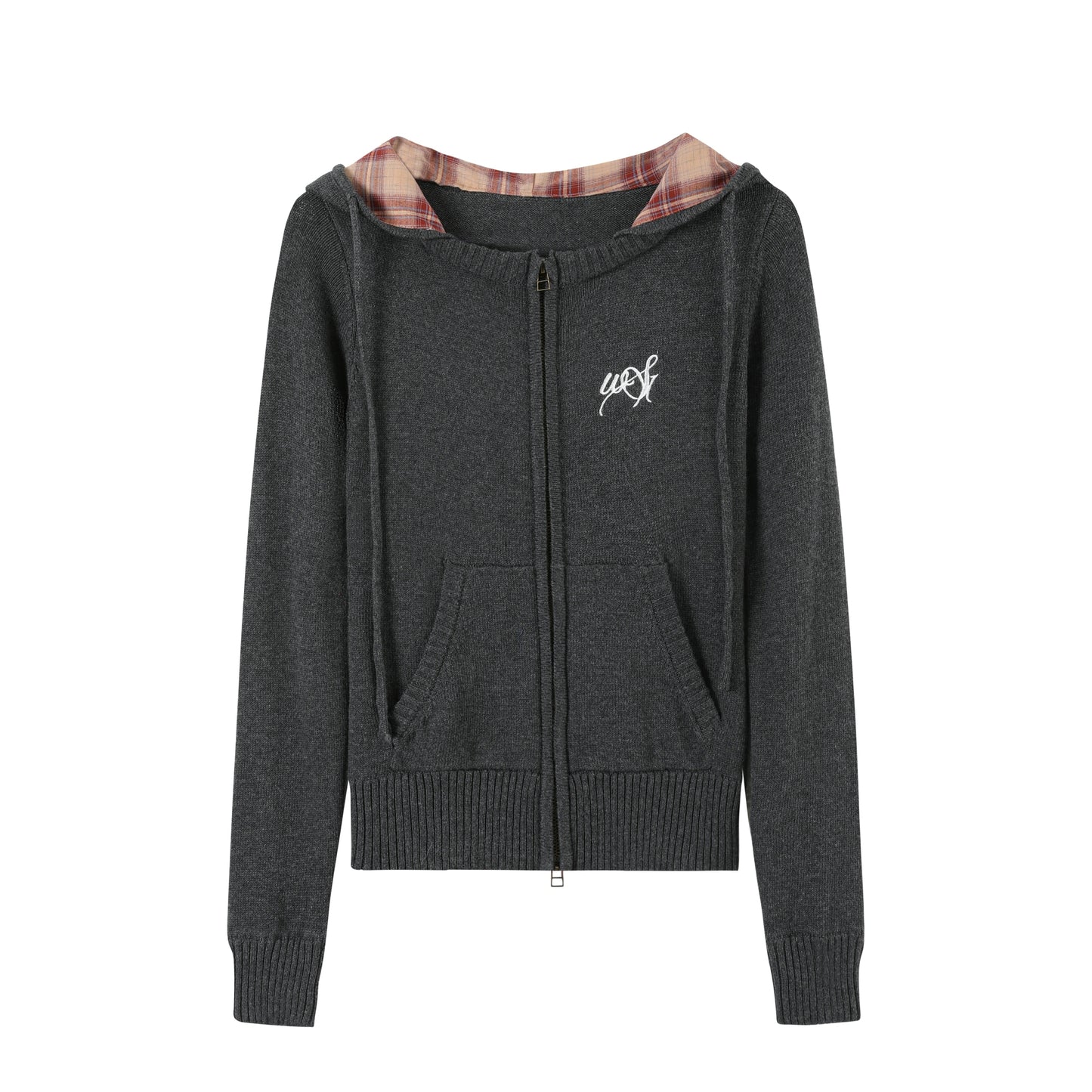 Zipper Sweater With Trousers Set-Up