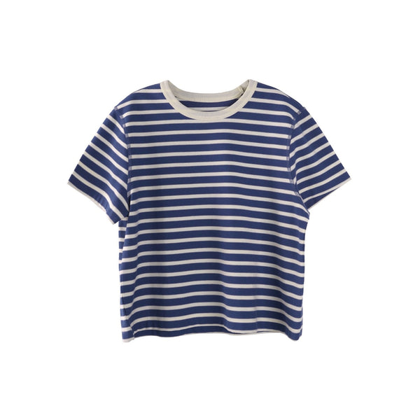 Matte Striped Cotton Top