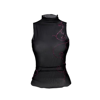 Spring Diamond Mesh Top