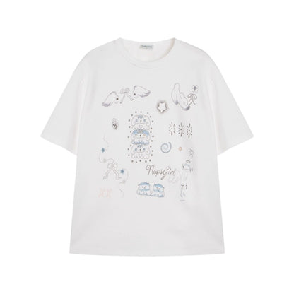 Summer Hand-Painted Cotton Top