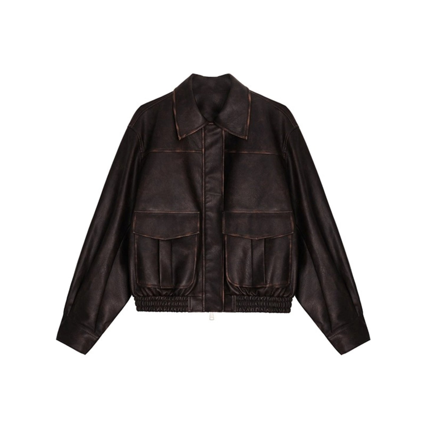 Lapel Leather Jacket