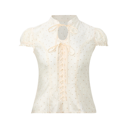 Polka Dot Short Sleeve Top Set-Up