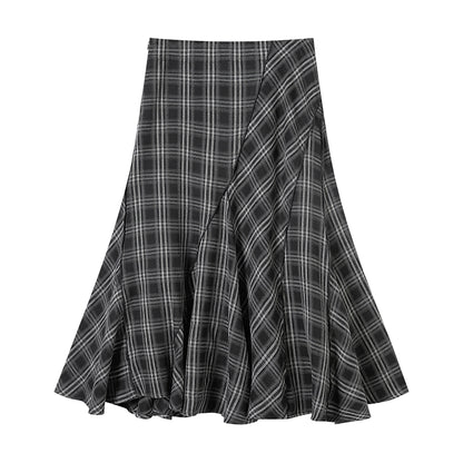 Slimming Fashion Plaid Skirt