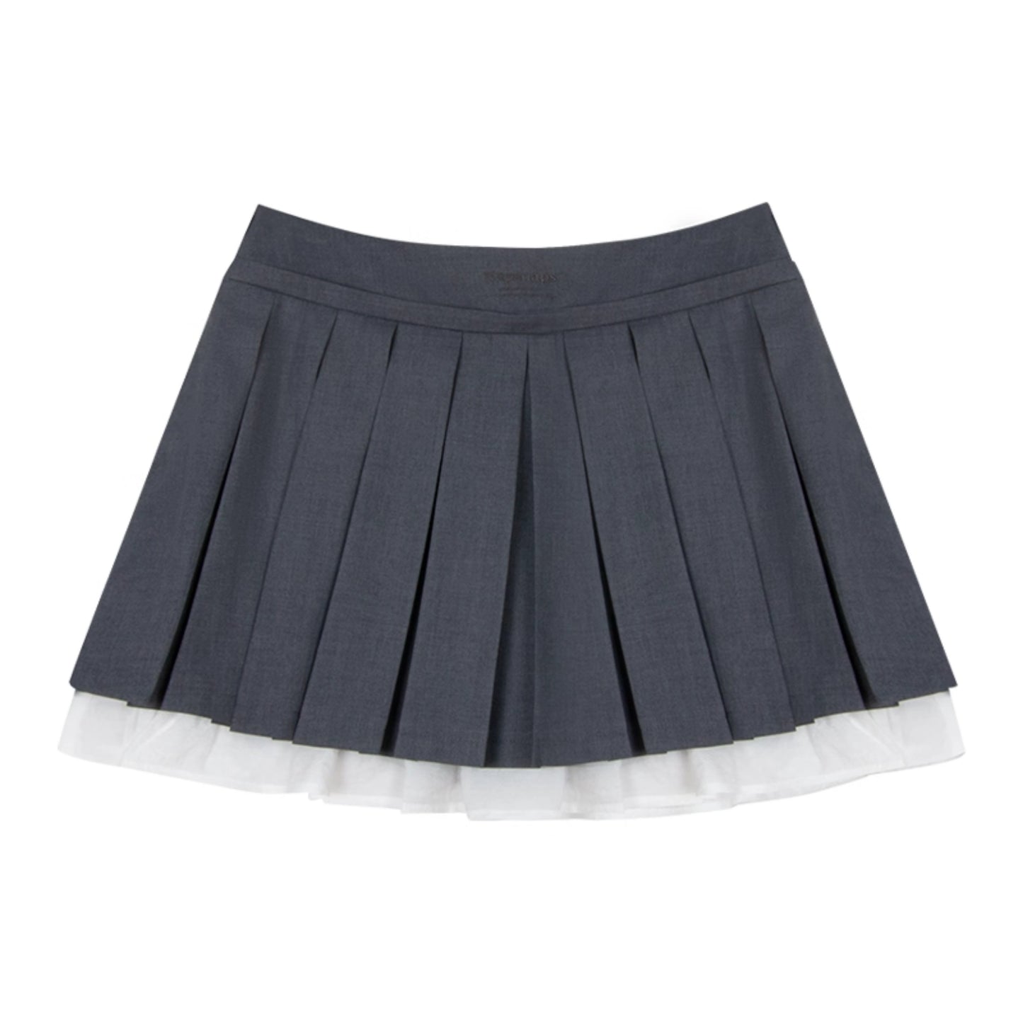 Gray A-Line Lace Skirt