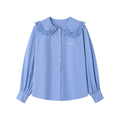 Love Balloon Flower Lapel Shirt