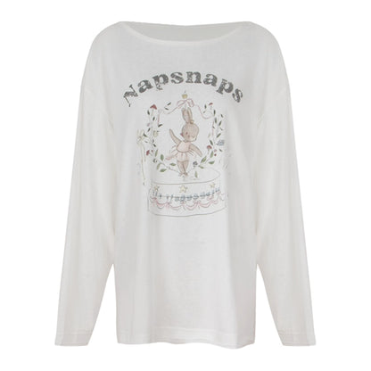 Cute Bunny Print Long Sleeve T-Shirt