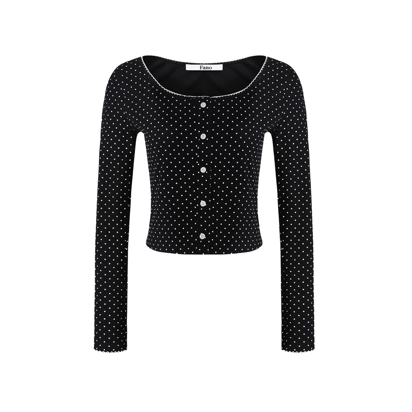 French Romantic Polka Dot Knitted Blouse