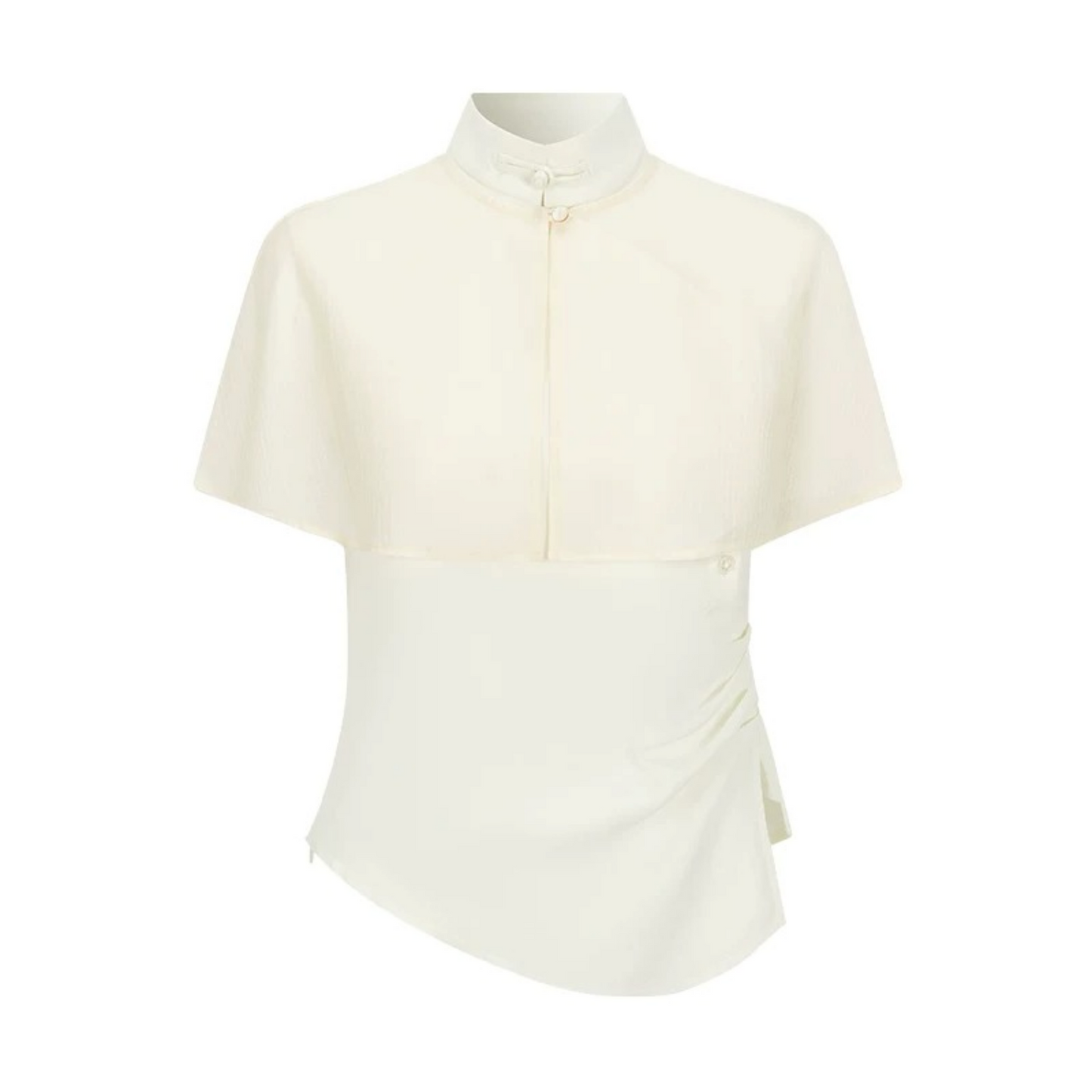 Detachable Cape Sleeveless Shirt