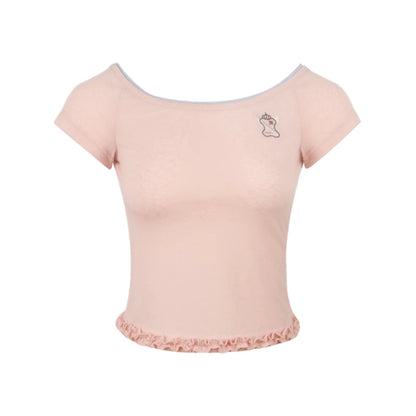 Nap Embroidery Short Sleeve T-Shirt