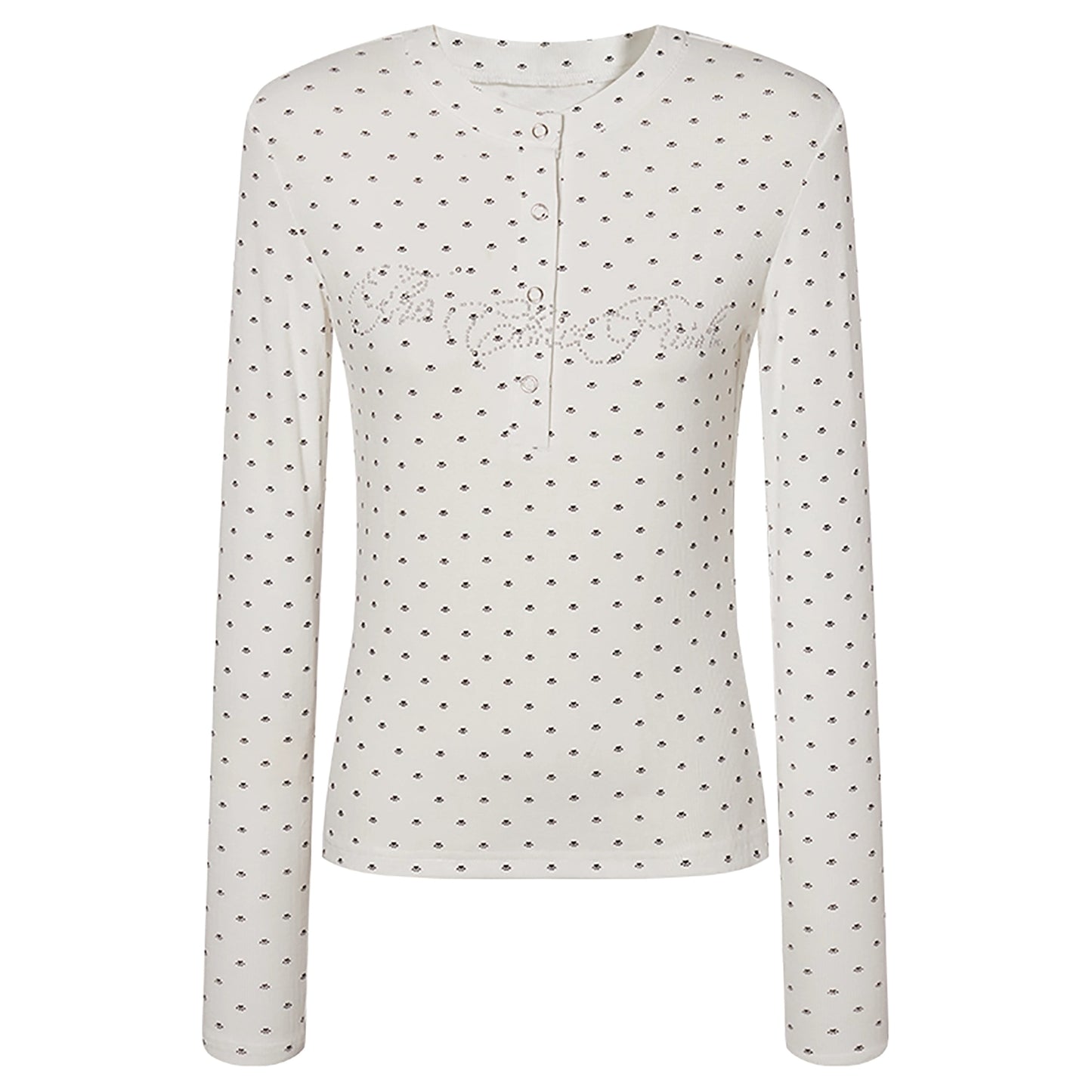 Slim Shoulder Embroidery Top