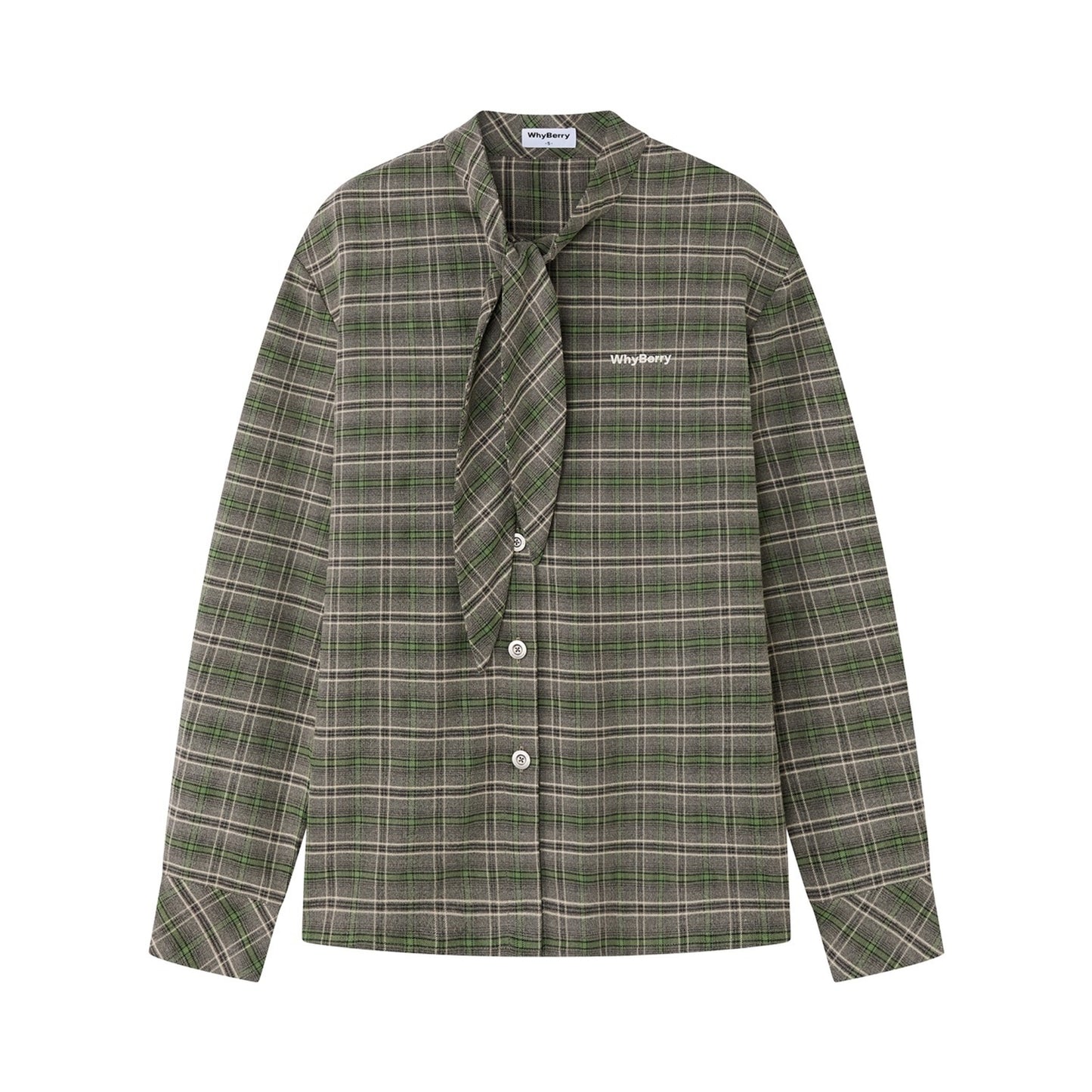 Vintage Diagonal Placket Strap French Shirt