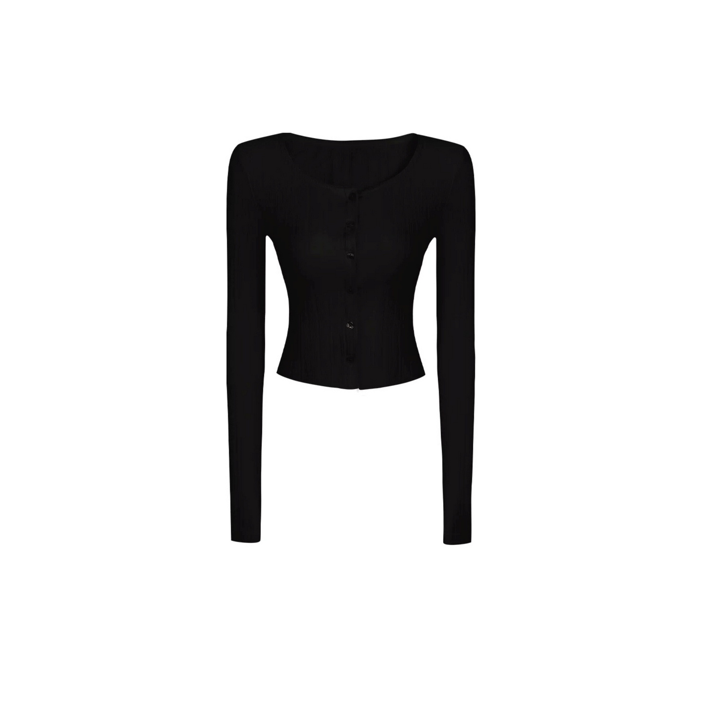 Ribbed Lace Long-Sleeve Cardigan