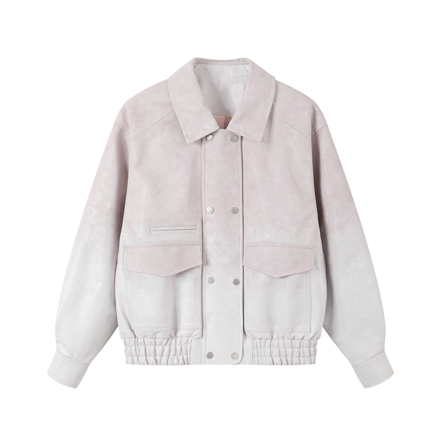 Pink Gradient Burst Leather Jacket