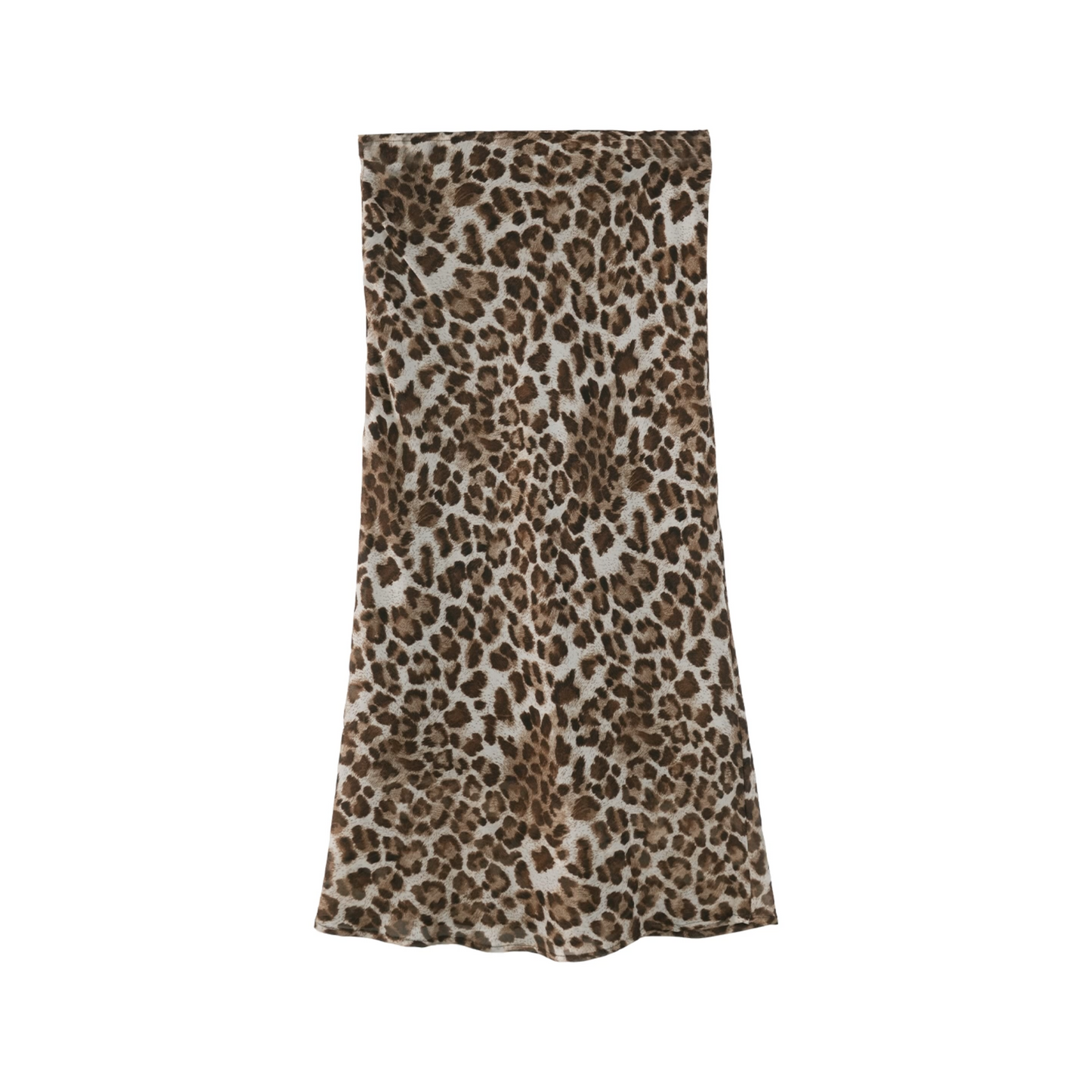 Leopard Chiffon Midi Skirt