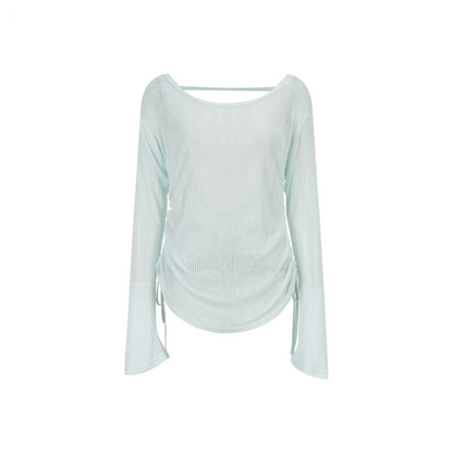 Transparent Colorful Knit Blouse