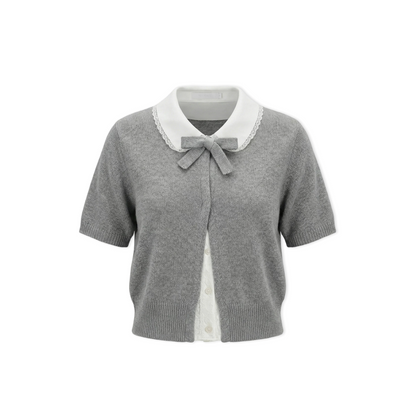 아카데미 돌 칼라 니트 세트업