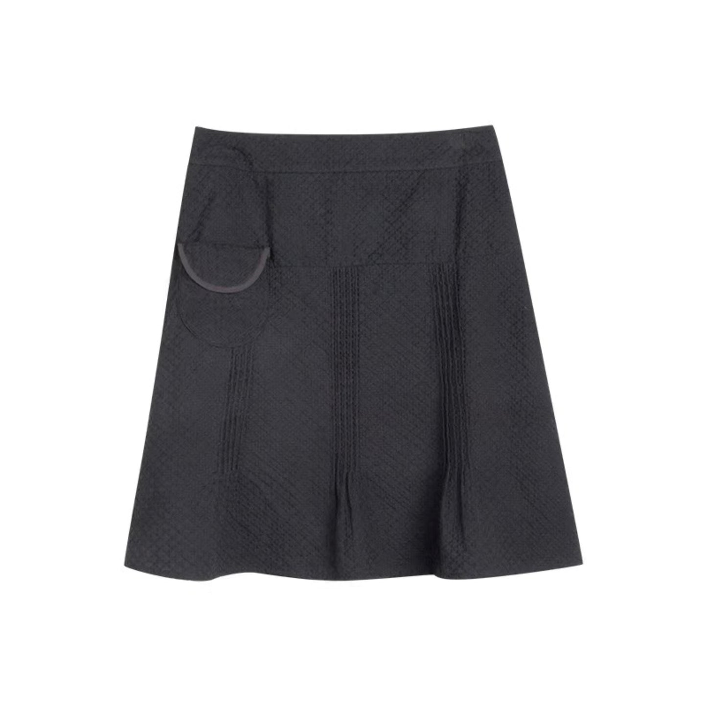 Checked Sleeveless One-Shoulder Shirt Set-Up