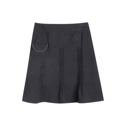 Checked Sleeveless One-Shoulder Shirt Set-Up