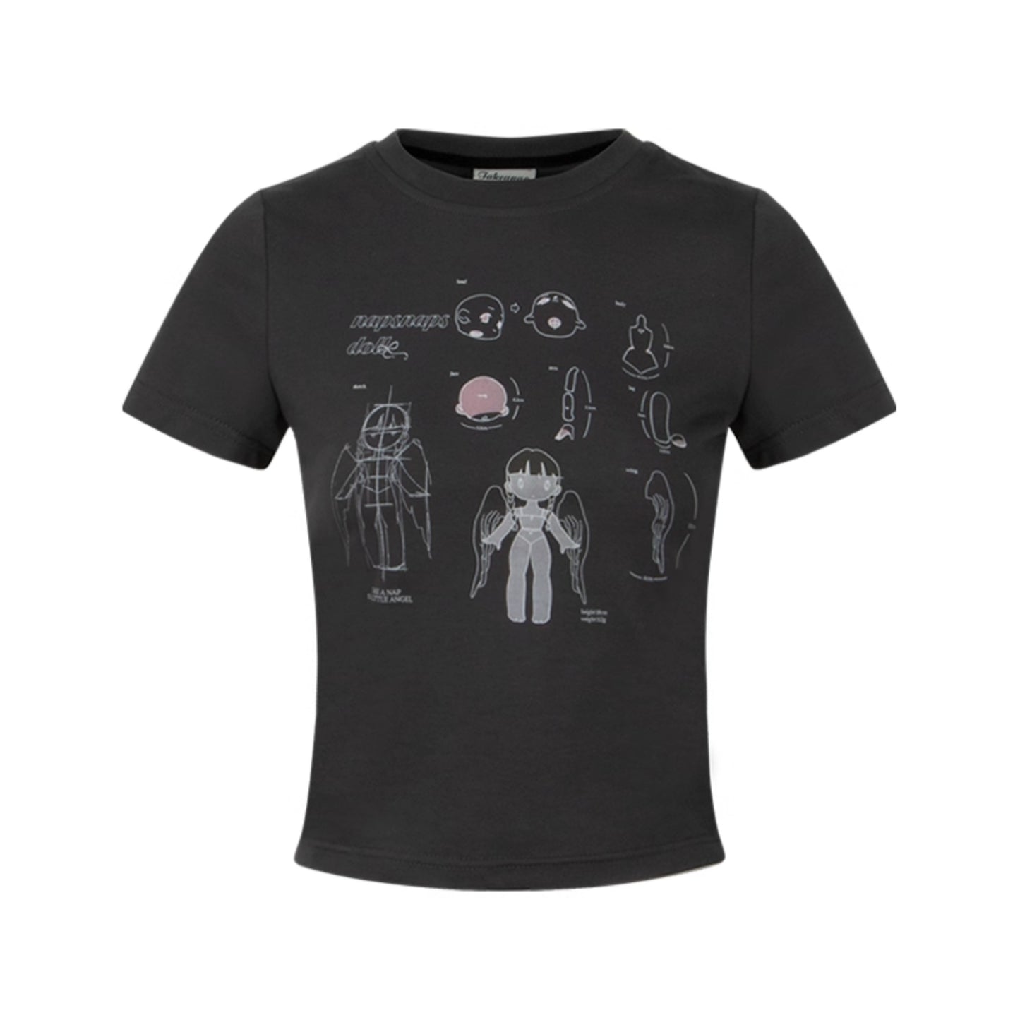 Spring American Shoulder Crop Top