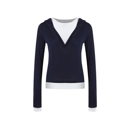 Layered Hooded T-shirt