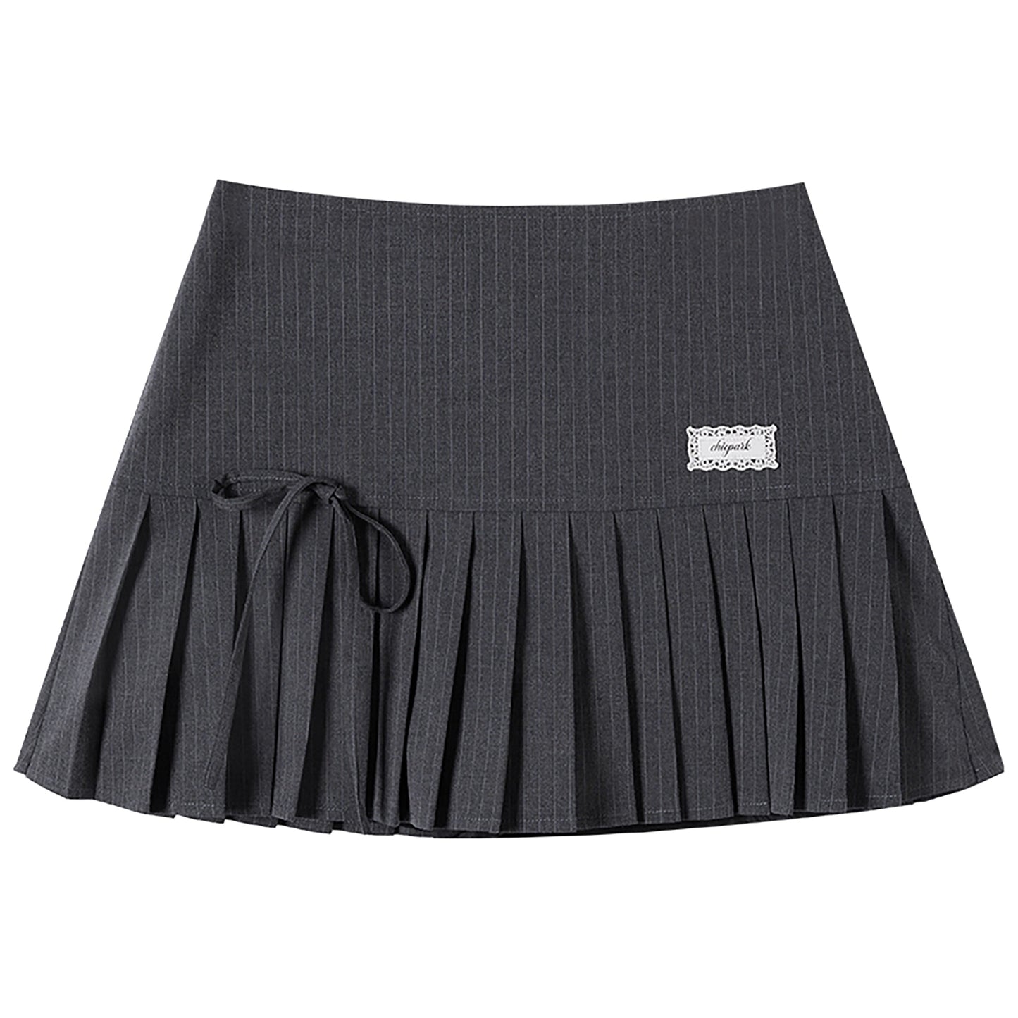 Gray Pleated Skirt