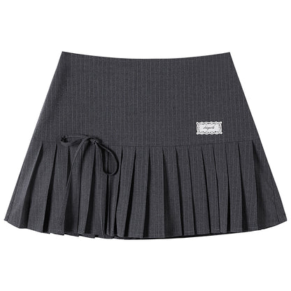 Gray Pleated Skirt