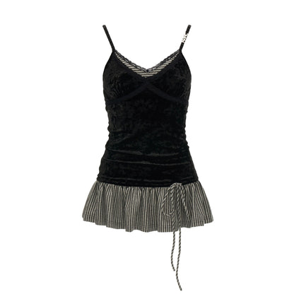 Unique Striped Lace Camisole