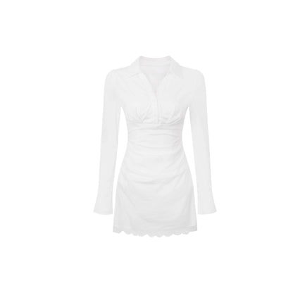 High End Waist Long Sleeve Dress