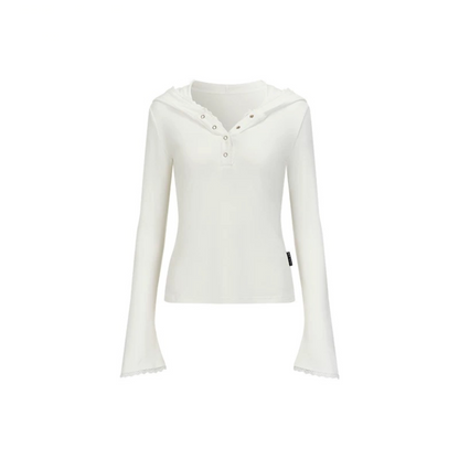 Viapitti Lace Splicing Slim T-Shirt