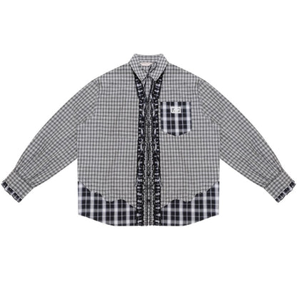 Retro Plaid Long-Sleeved Shirt