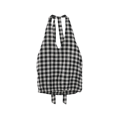 Cotton Plaid Halter Top