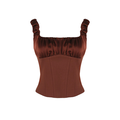 Daffodil Striped Blouse Vest Set-Up