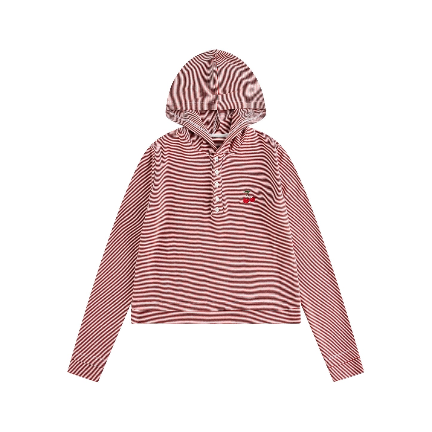 Embroidered Striped Long Sleeve Tee