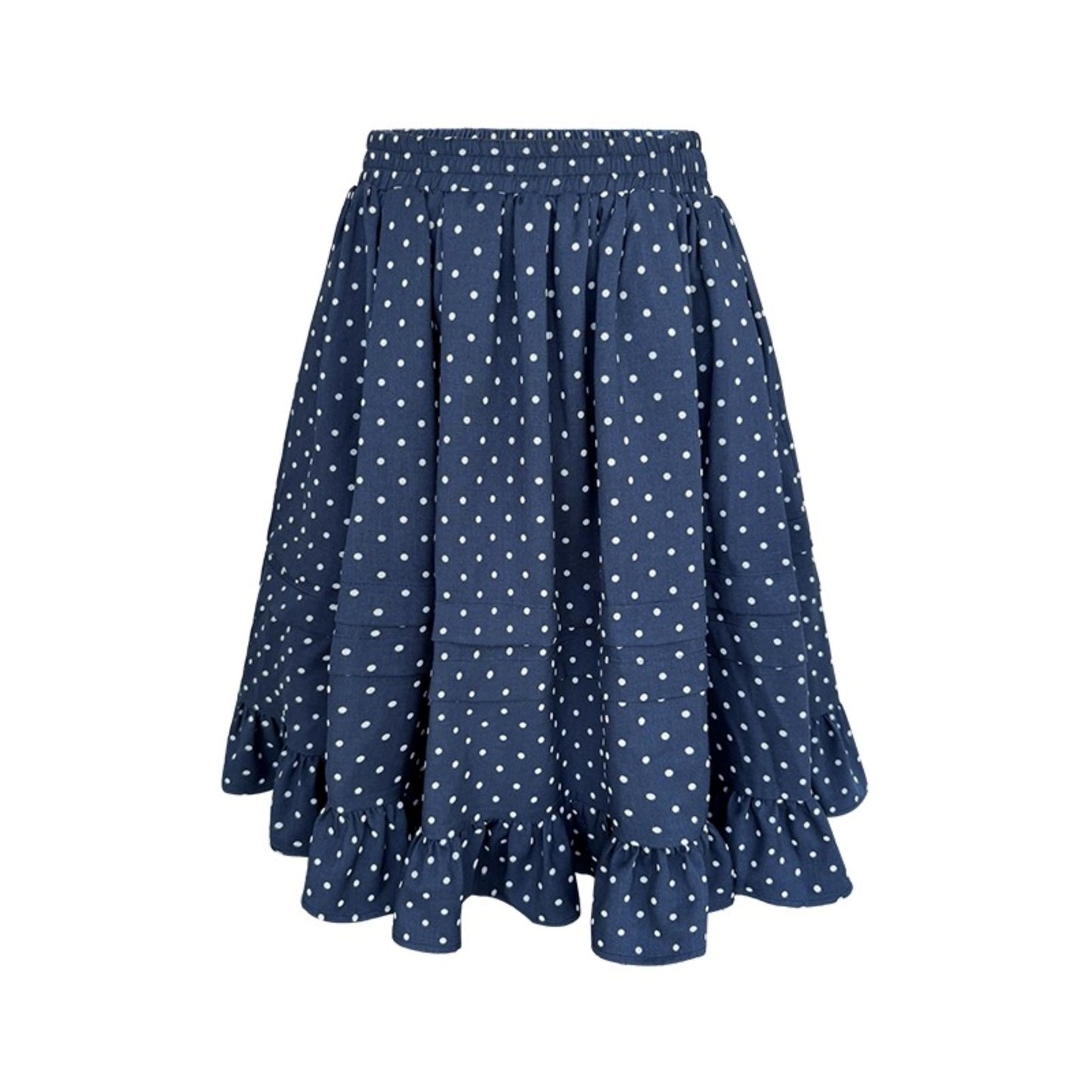 Navy Blue Polka Dot Puffy Skirt Set-Up