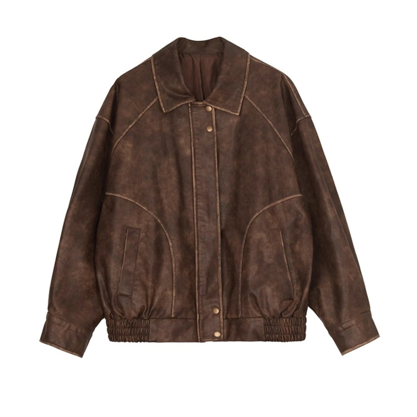 Lapel Leather Jacket