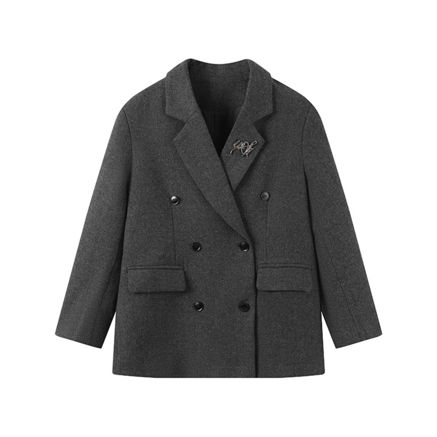 Gray Wool Blazer Set-Up