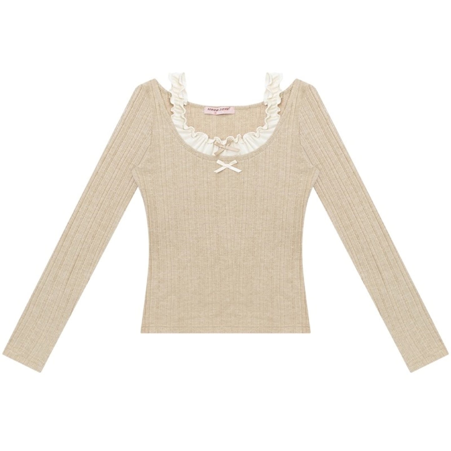 Fake Two Bow Halterneck Top