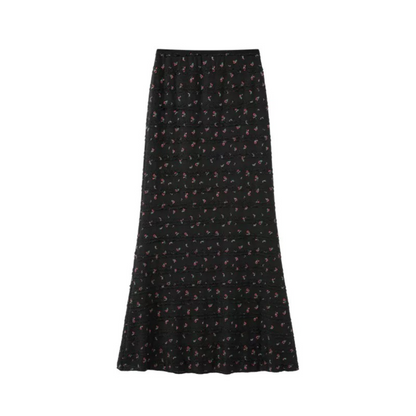 Flutter Sleeve Floral Mermaid Skirt Set-Up