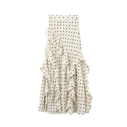 Knit Polka-Dot Top & Skirt Set-Up