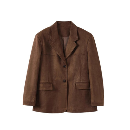 Suede Blazer Skirt Set-Up