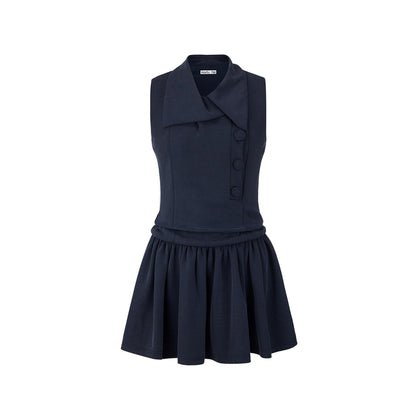 Autumn Navy A-Line Dress